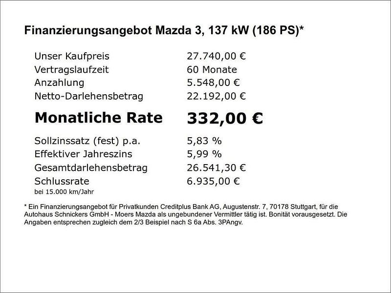 Używany Mazda 3 Selection 186 KM (136 kW) 2023 Czerwony Sedan/Limuzyna