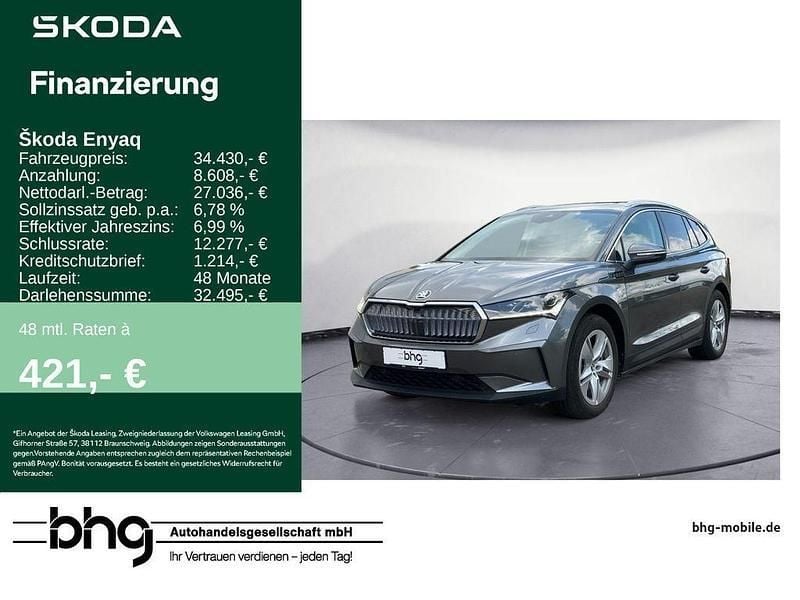 Grau Gebraucht 2022 Skoda Enyaq iV SportLine SUV | 34.430 € (Fairer Preis) - Bild 1/2