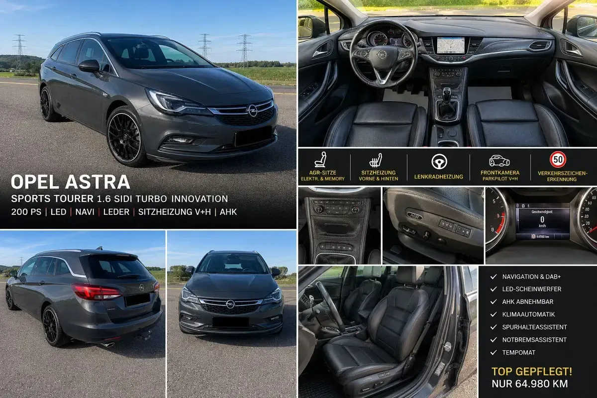 Gebraucht Opel Astra Innovation 200 PS (147 kW) 2016 Grau Kombi