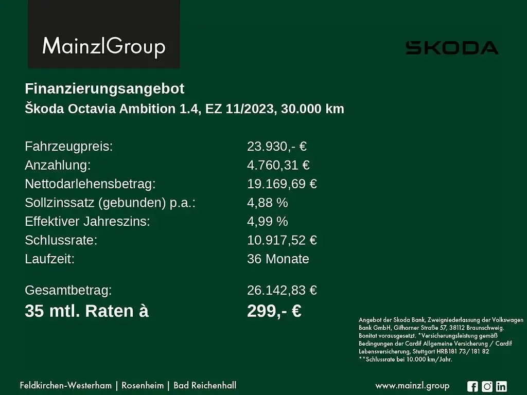Gebraucht Skoda Octavia Ambition 204 PS (150 kW) 2023 Energyblau Kombi