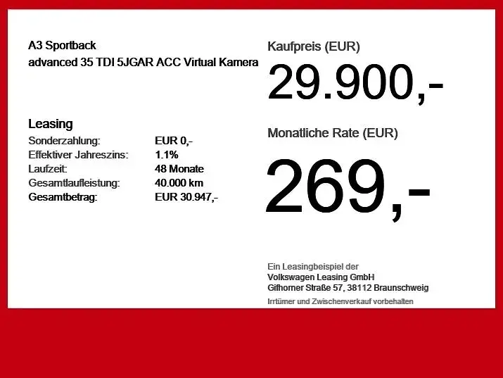 Occasion Audi A3 Advanced Plus 150 ch (110 kW) 2025 Gris Berline