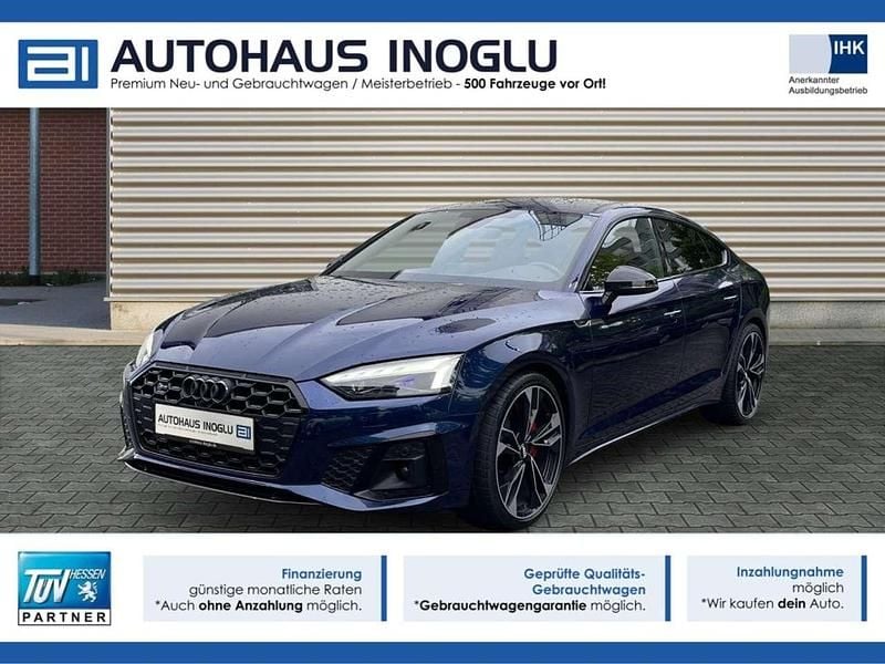 Blau navarrablau metallic (metallic) Gebraucht 2021 Audi S5 Business Limousine | 37.900 € (Superpreis) - Bild 1/4