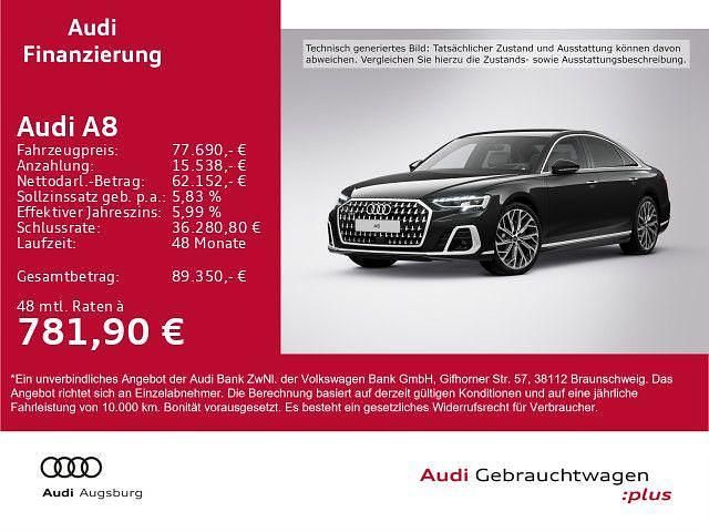 Mythosschwarz metallic Gebraucht 2024 Audi A8 Limousine | 77.690 € - Bild 1/4