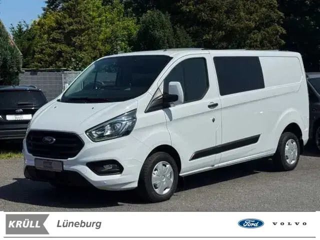 Chromablau (blau) Gebraucht 2021 Ford Tourneo Custom Titanium Kombi | 39.996 € (Fairer Preis) - Bild 1/3