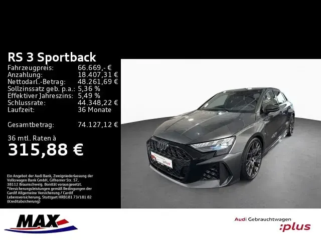 Gebraucht Audi RS3 Sportback Ambiente 400 PS (294 kW) 2026 Daytonagrau perleffekt Kleinwagen