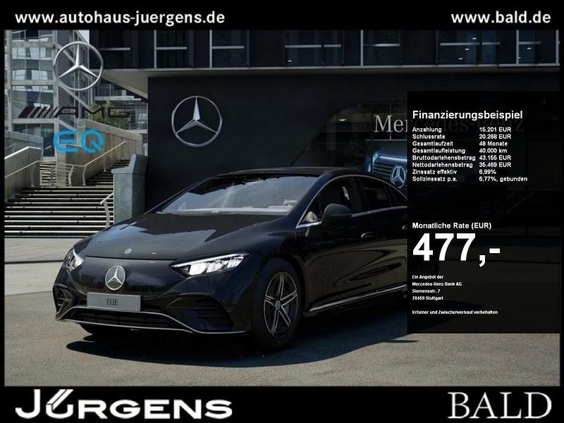 Schwarz obsidianschwarz metall Gebraucht 2024 Mercedes EQE350 AMG Limousine | 50.670 € (Fairer Preis) - Bild 1/4