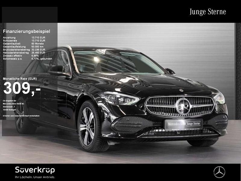 Unilack schwarz Gebraucht 2023 Mercedes C300e Avantgarde Kombi | 39.170 € (Guter Preis) - Bild 1/2