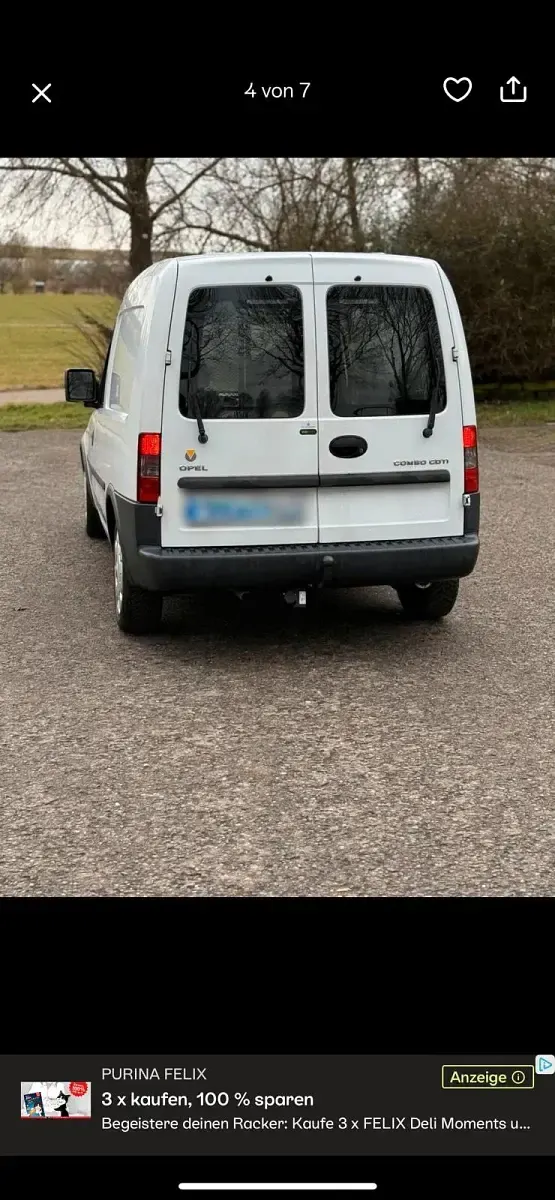 Gebraucht Opel Combo 2002 Weiß Van / Kleinbus