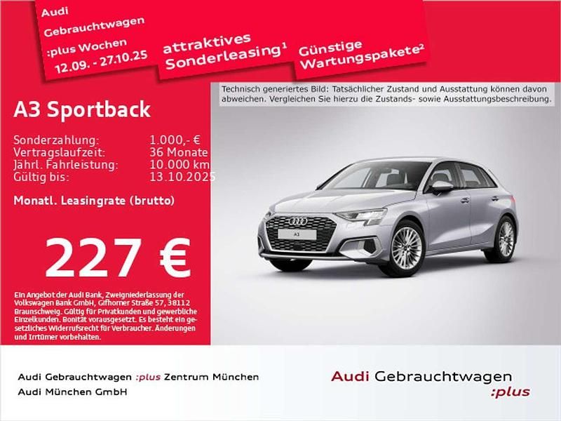 Florettsilber metallic Gebraucht 2024 Audi A3 Advanced Limousine | 27.591 € (Superpreis) - Bild 1/2