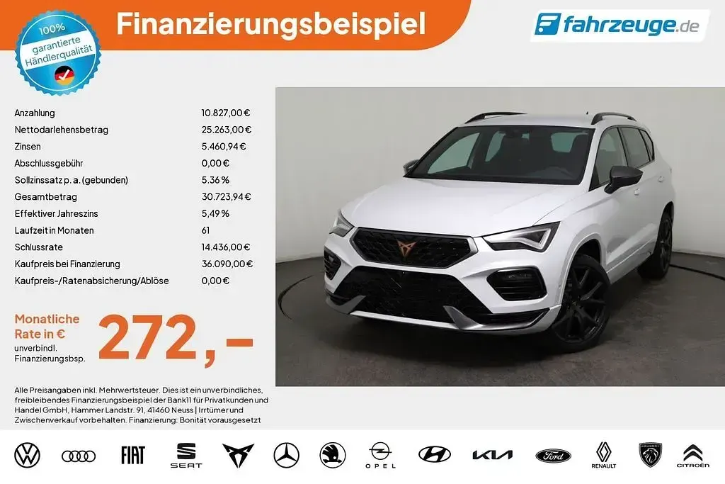 Nuova Cupra Ateca 150 CV (110 kW) 2026 Bianco SUV