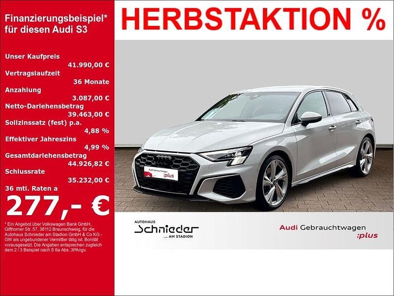 Weiss Gebraucht 2024 Audi S3 Ambiente Limousine | 41.990 € (Fairer Preis) - Bild 1/3