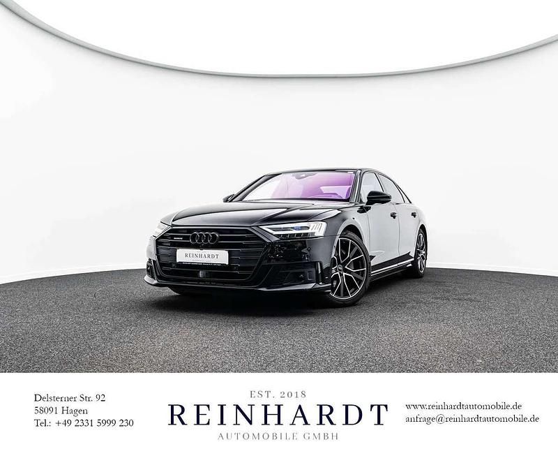Mythosschwarz metallic Gebraucht 2021 Audi A8 S-Line Limousine | 54.425 € (Etwas zu teuer) - Bild 1/3
