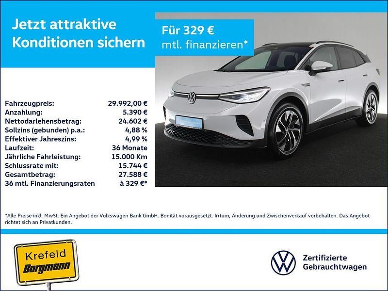 Weiss / gletscherweiss Gebraucht 2022 VW ID.4 Pro Performance SUV | 29.992 € (Fairer Preis) - Bild 1/2