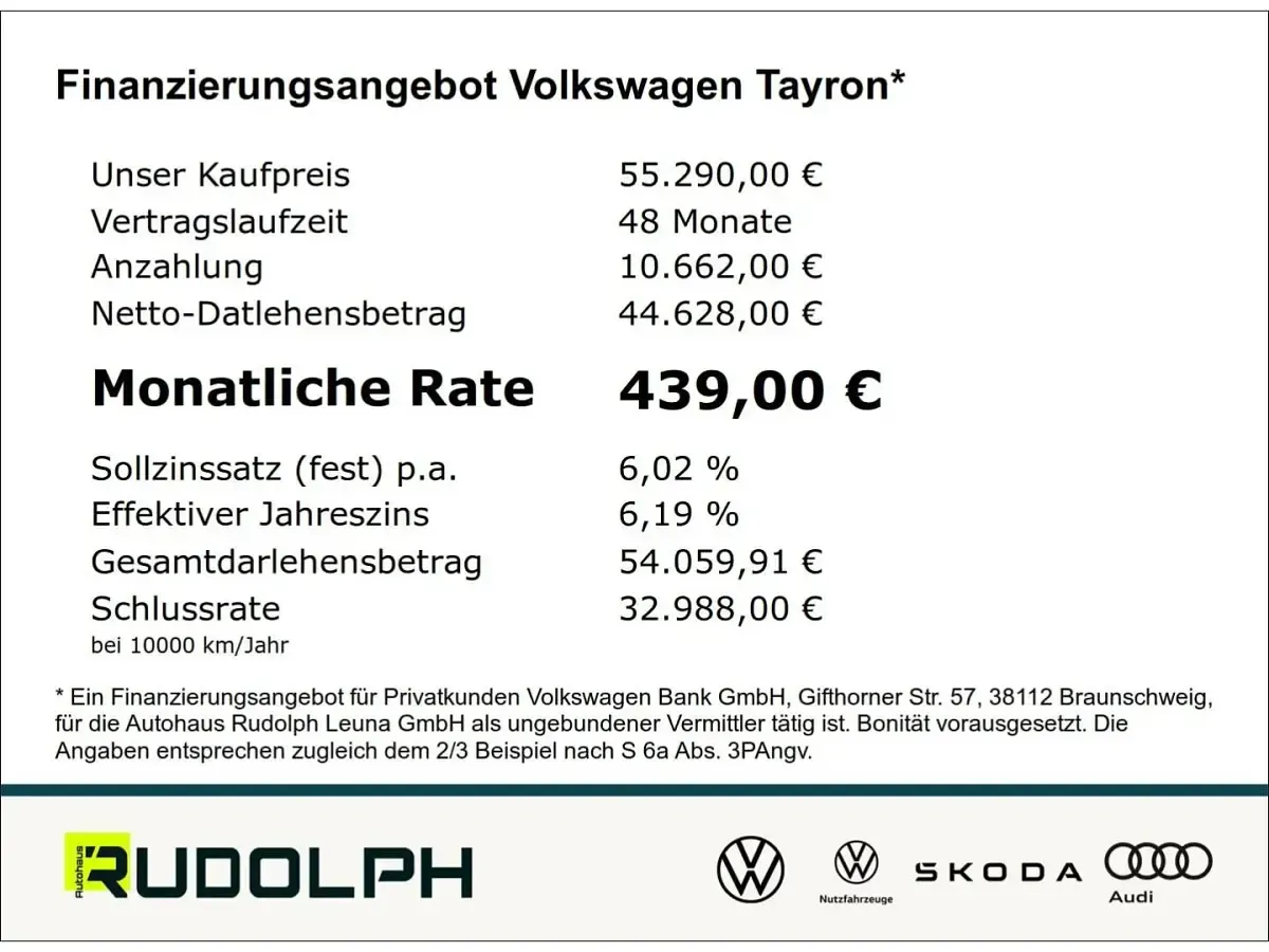 Neu VW Tayron R-line 150 PS (110 kW) 2025 Weiss SUV