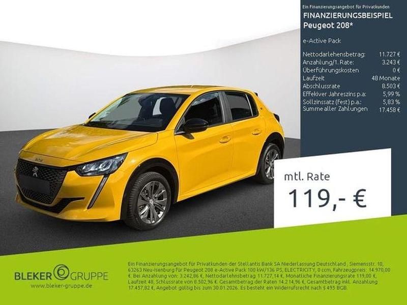 Gelb Gebraucht 2022 Peugeot 208 Active Kleinwagen | 14.970 € (Guter Preis) - Bild 1/3