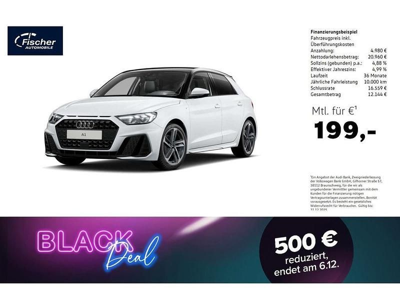 Weiss Gebraucht 2025 Audi A1 Sportback S-Line Kleinwagen | 25.940 € (Fairer Preis) - Bild 1/4
