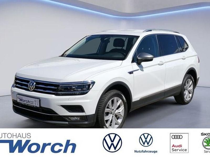 Pure white Gebraucht 2020 VW Tiguan Allspace Highline SUV | 26.789 € (Guter Preis) - Bild 1/4