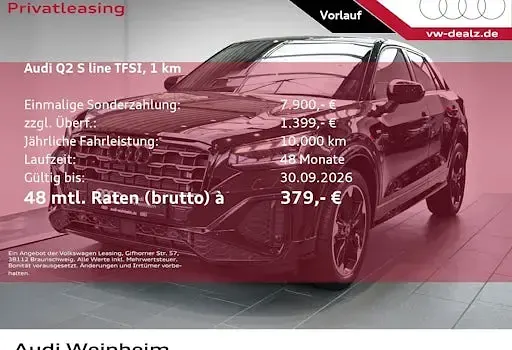 Neu Audi Q2 S-Line 150 PS (110 kW) 2026 Schwarz SUV