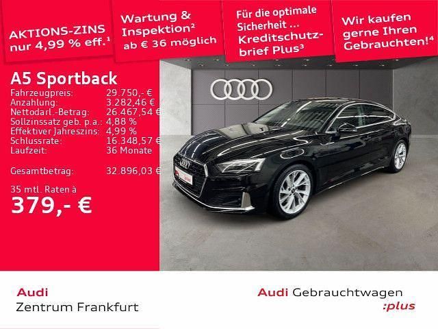 Schwarz Gebraucht 2022 Audi A5 Sportback Advanced Kleinwagen | 29.750 € (Guter Preis) - Bild 1/3