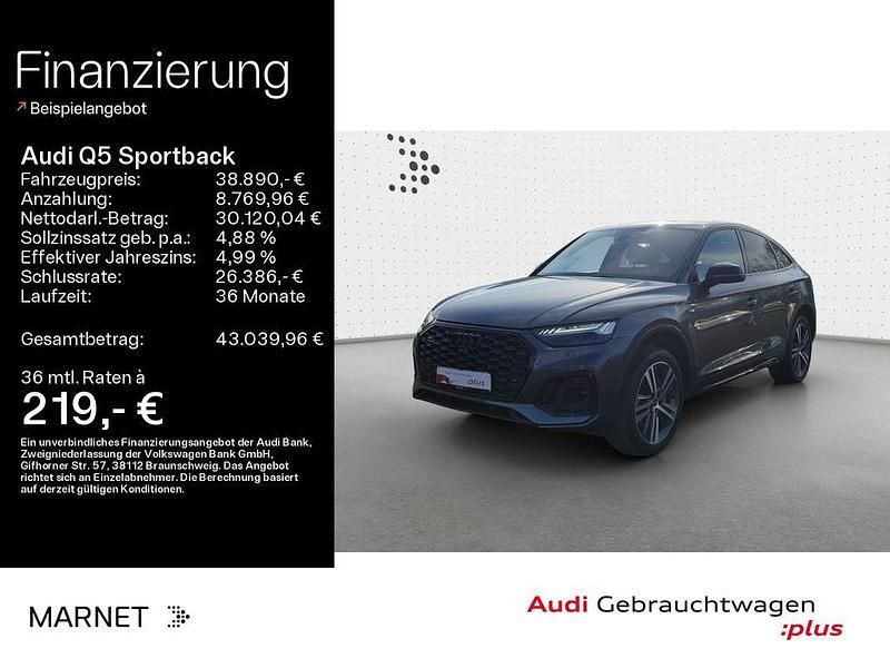 Grau Gebraucht 2022 Audi Q5 Sportback S-Line SUV | 38.890 € (Fairer Preis) - Bild 1/4