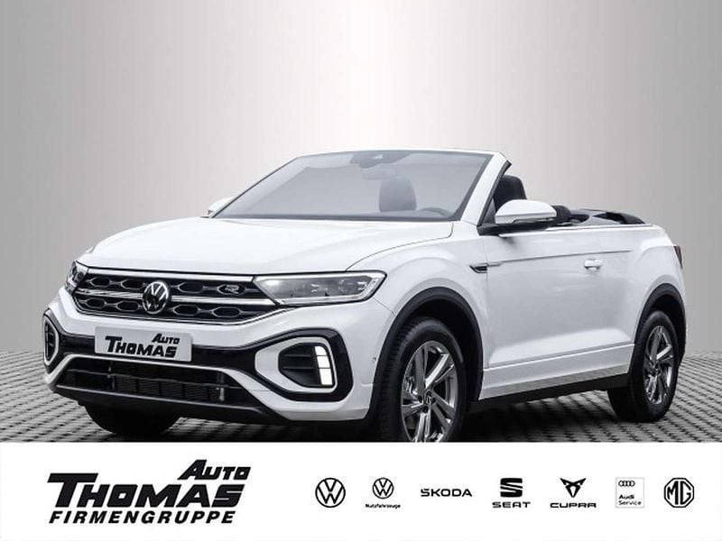 Pure white uni schwarz Neu 2025 VW T-Roc Cabriolet R-line Cabrio | 43.690 € (Guter Preis) - Bild 1/3