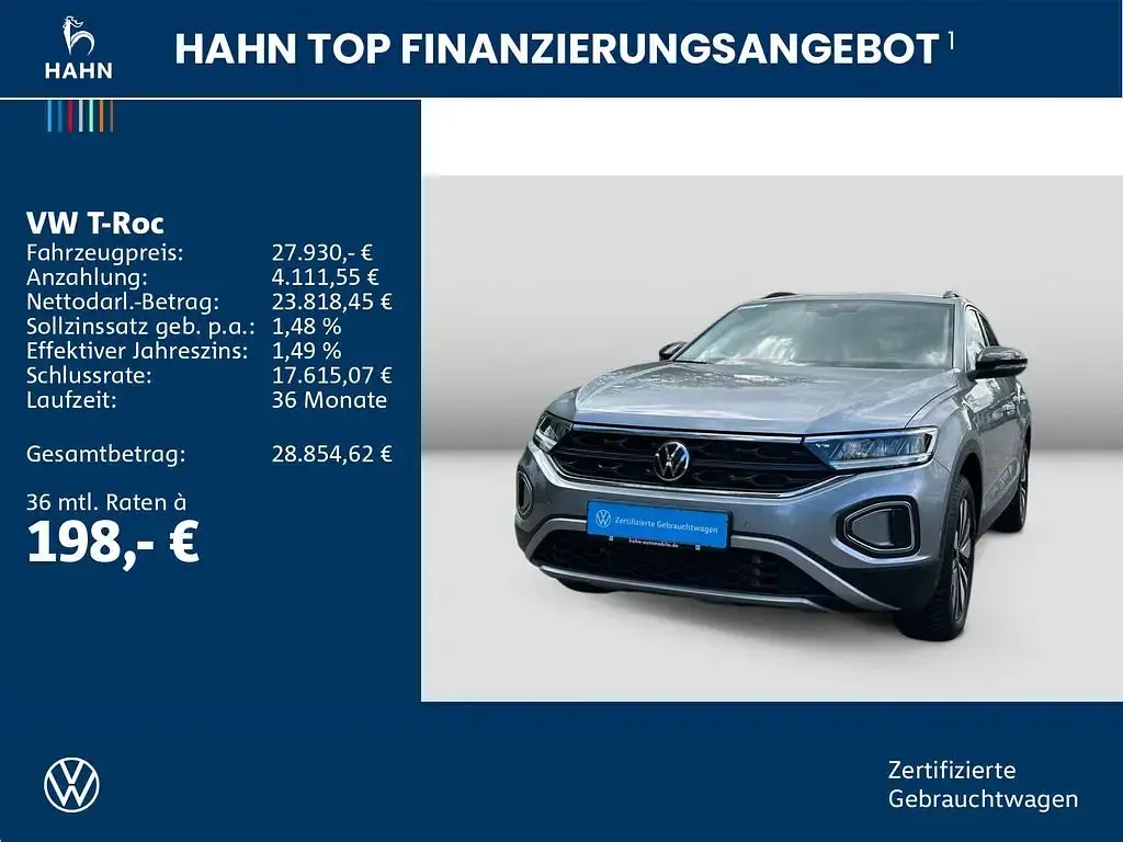 Gebraucht VW T-Roc Goal 150 PS (110 kW) 2024 Pyritsilber metallic SUV