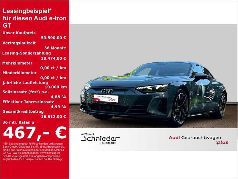 Grau Gebraucht 2022 Audi e-tron GT quattro Sport Limousine | 53.590 € (Fairer Preis) - Bild 1/4