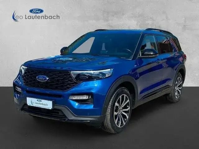 Atlasblau metallic Gebraucht 2021 Ford Explorer ST-Line SUV | 46.900 € (Fairer Preis) - Bild 1/4