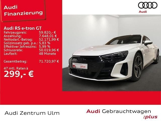 Ibisweiß Gebraucht 2022 Audi RS e-tron GT Sport Limousine | 59.820 € (Superpreis) - Bild 1/4