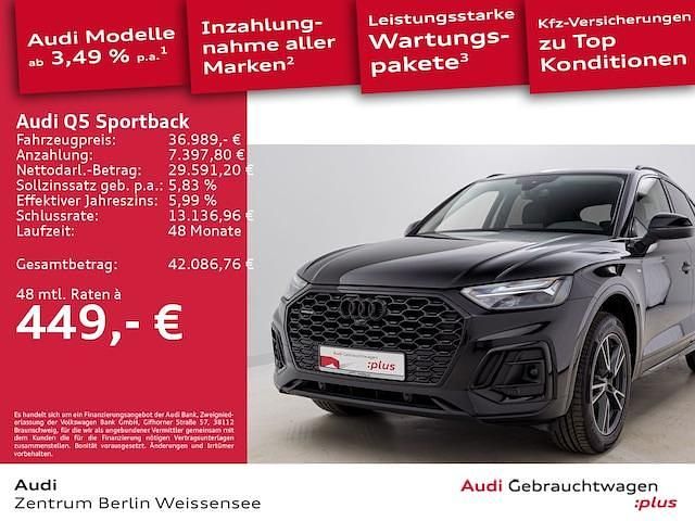 Mythosschwarz metallic Gebraucht 2022 Audi Q5 Sportback Ambiente SUV | 36.989 € (Superpreis) - Bild 1/4