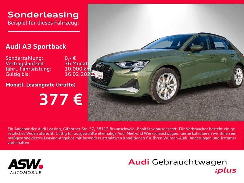 Distriktgrün metallic Gebraucht 2024 Audi A3 Advanced Plus Limousine | 34.930 € (Fairer Preis) - Bild 1/4