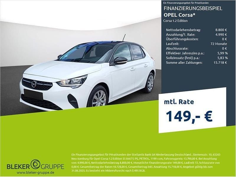 Arktis weiß (uni) Gebraucht 2023 Opel Corsa Edition Limousine | 13.790 € (Superpreis) - Bild 1/3