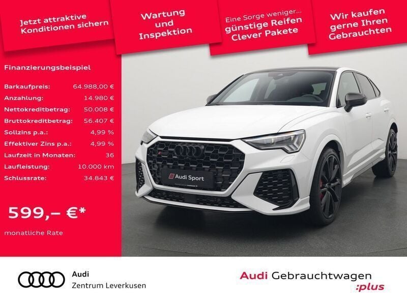 Gletscherweiss Gebraucht 2023 Audi RS Q3 Sportback Ambiente SUV | 64.988 € (Etwas zu teuer) - Bild 1/4