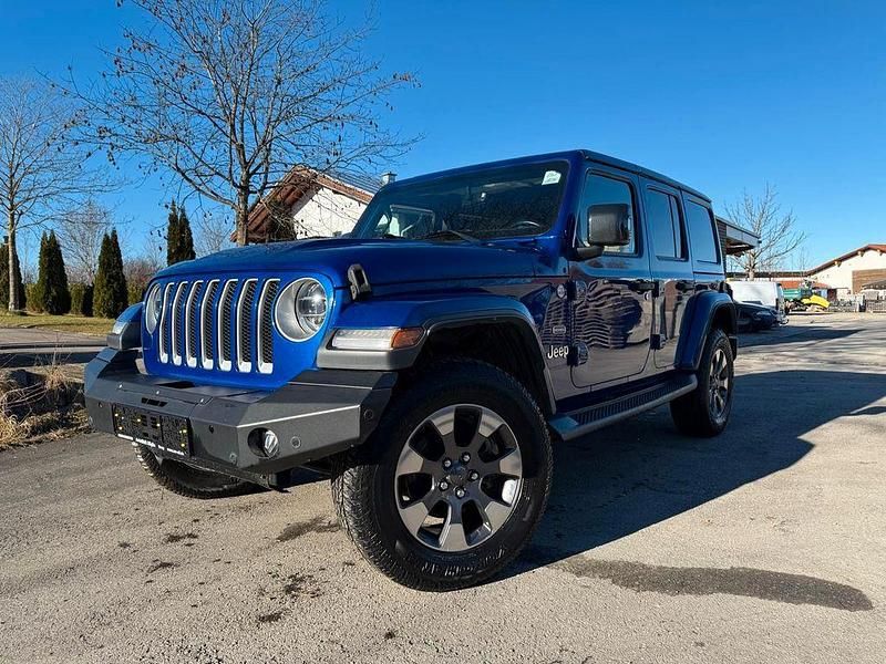 Gebraucht Jeep Wrangler Unlimited Sahara 200 PS (147 kW) 2019 Ocean blue metallic SUV