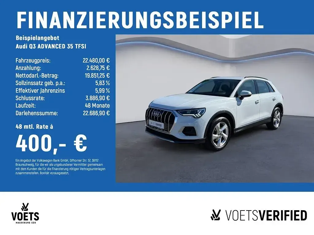 Gebraucht Audi Q3 Advanced Plus 150 PS (110 kW) 2020 Weiß SUV