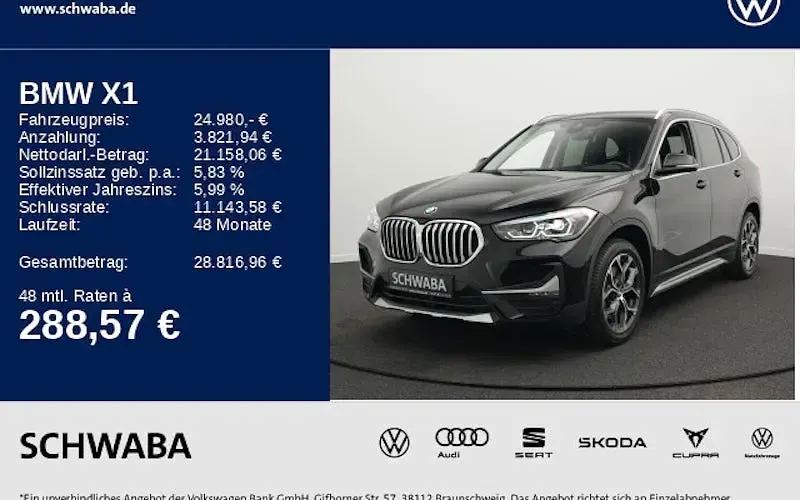 Gebraucht BMW X1 xLine 190 PS (139 kW) 2019 Schwarz SUV