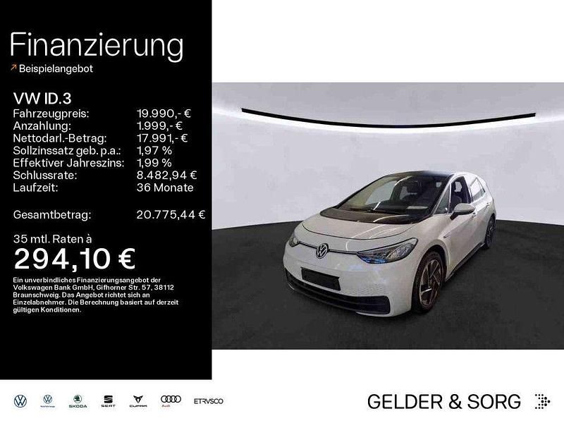 Weiß Gebraucht 2021 VW ID.3 Pro Performance Kleinwagen | 19.990 € (Fairer Preis) - Bild 1/4