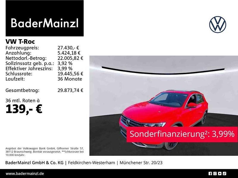 Flashrot Gebraucht 2021 VW T-Roc Sport SUV | 27.430 € (Fairer Preis) - Bild 1/3