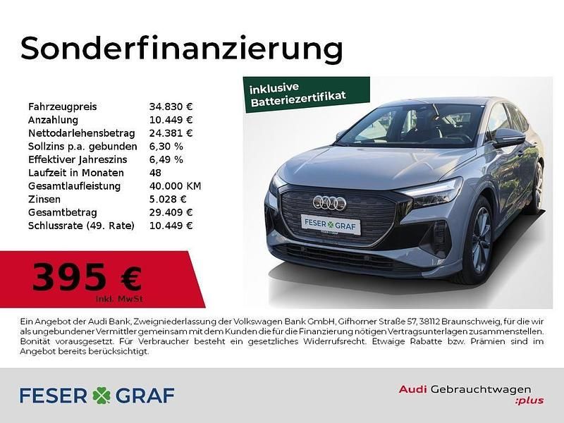 Kieselgrau Gebraucht 2022 Audi Q4 Sportback e-tron Ambiente SUV | 34.830 € (Fairer Preis) - Bild 1/1