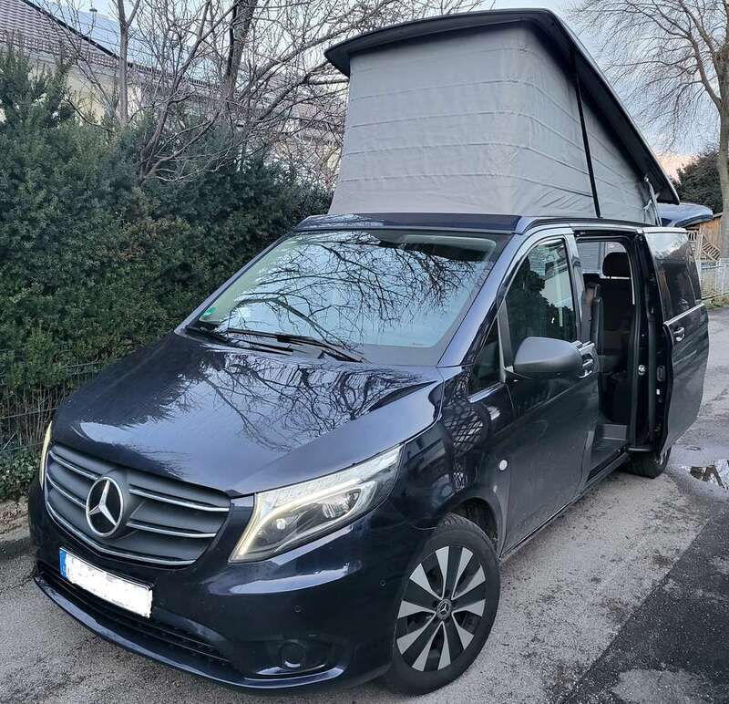Blau Gebraucht 2021 Mercedes V250 Marco Polo Van / Kleinbus | 49.800 € - Bild 1/4