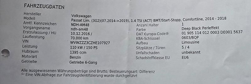 Gebraucht VW Passat 150 PS (110 kW) 2016 Schwarz Limousine