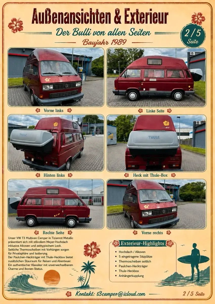 Gebraucht VW Multivan 69 PS (50 kW) 1989 Van / Kleinbus