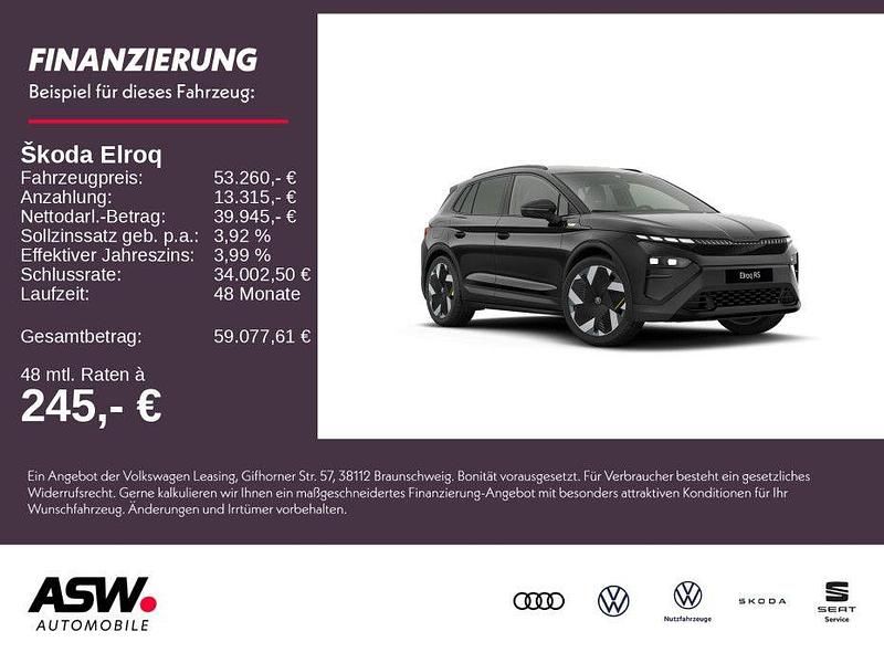 Schwarz Neu 2025 Skoda Elroq RS SUV | 53.260 € (Fairer Preis) - Bild 1/4