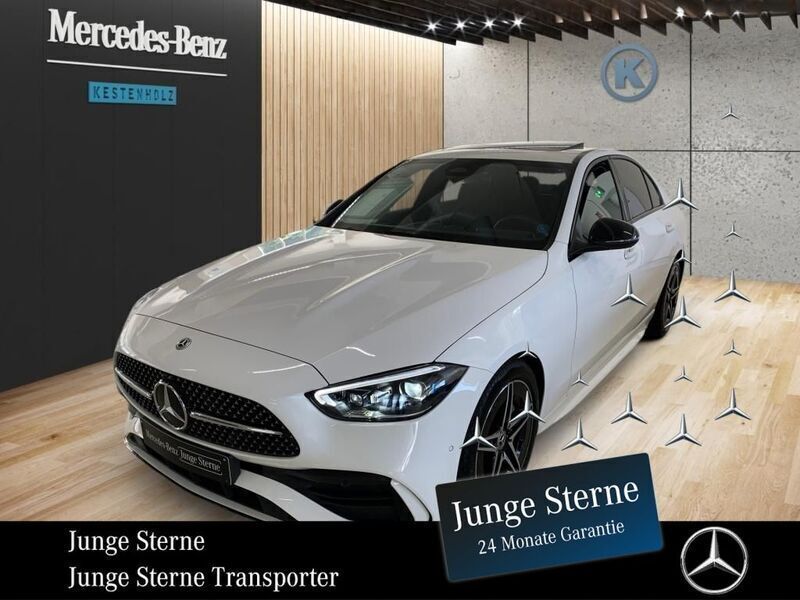 Weiß Gebraucht 2024 Mercedes C300 AMG Limousine | 53.440 € (Teuer) - Bild 1/4