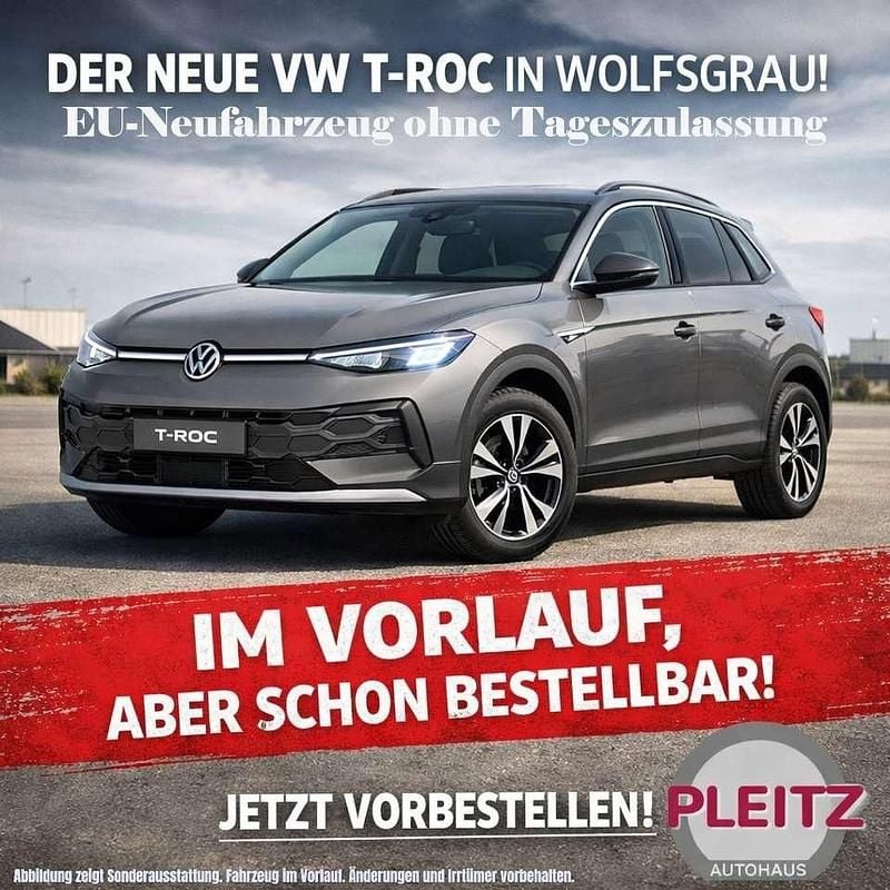 Wolf grey metallic Neu 2026 VW T-Roc Life SUV | 34.980 € (Superpreis) - Bild 1/1