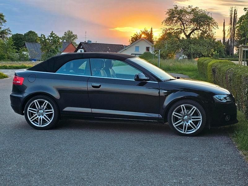 Schwarz Gebraucht 2012 Audi A3 Cabriolet S-Line Cabrio | 7.200 € (Guter Preis) - Bild 1/4