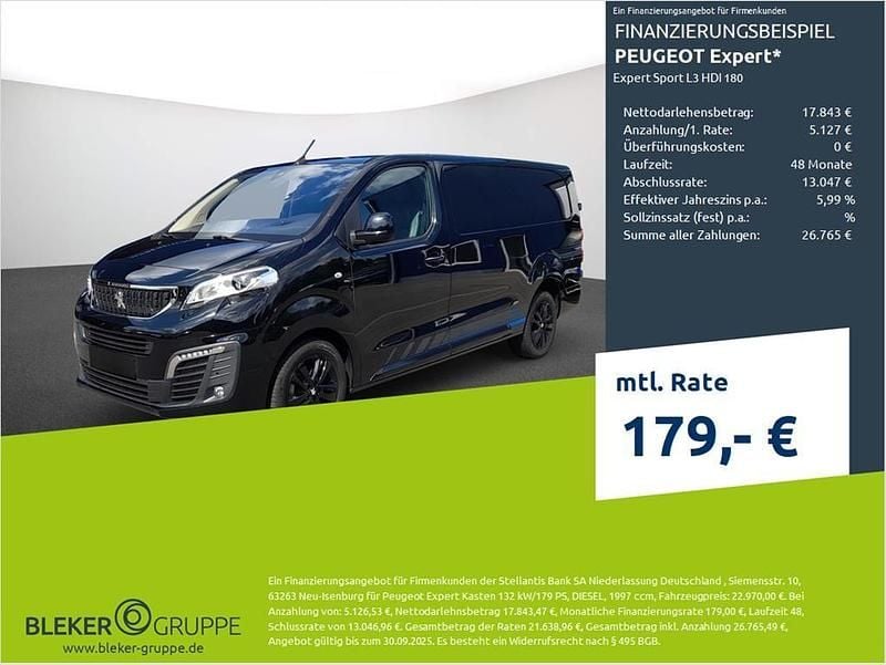 Lackierung schwarz perla nera/typ aussenverkleidung lackiert Gebraucht 2021 Peugeot Expert Sport Van | 22.970 € (Fairer Preis) - Bild 1/3