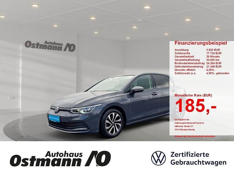 Delfingrau metallic Gebraucht 2022 VW Golf Active Limousine | 24.448 € (Fairer Preis) - Bild 1/4