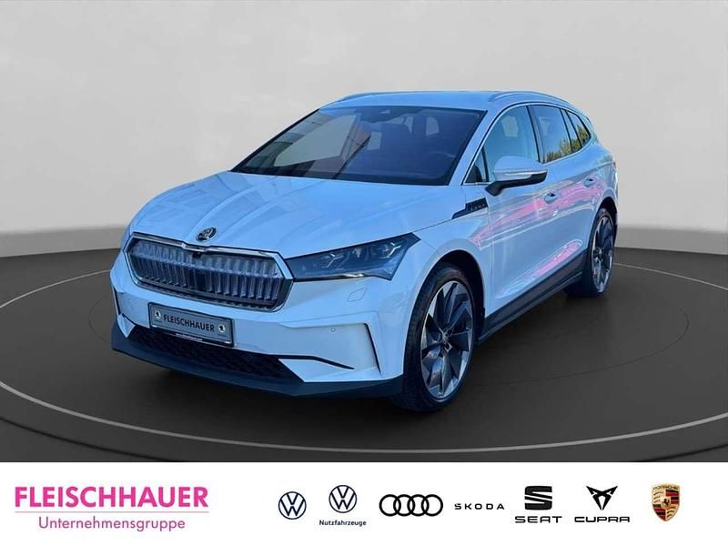 Weiss Gebraucht 2024 Skoda Enyaq iV Suite SUV | 45.490 € (Etwas zu teuer) - Bild 1/4