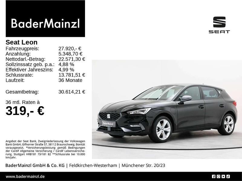 Mitternachtsschwarz (metallic) Gebraucht 2024 Seat Leon FR Limousine | 27.920 € (Guter Preis) - Bild 1/3